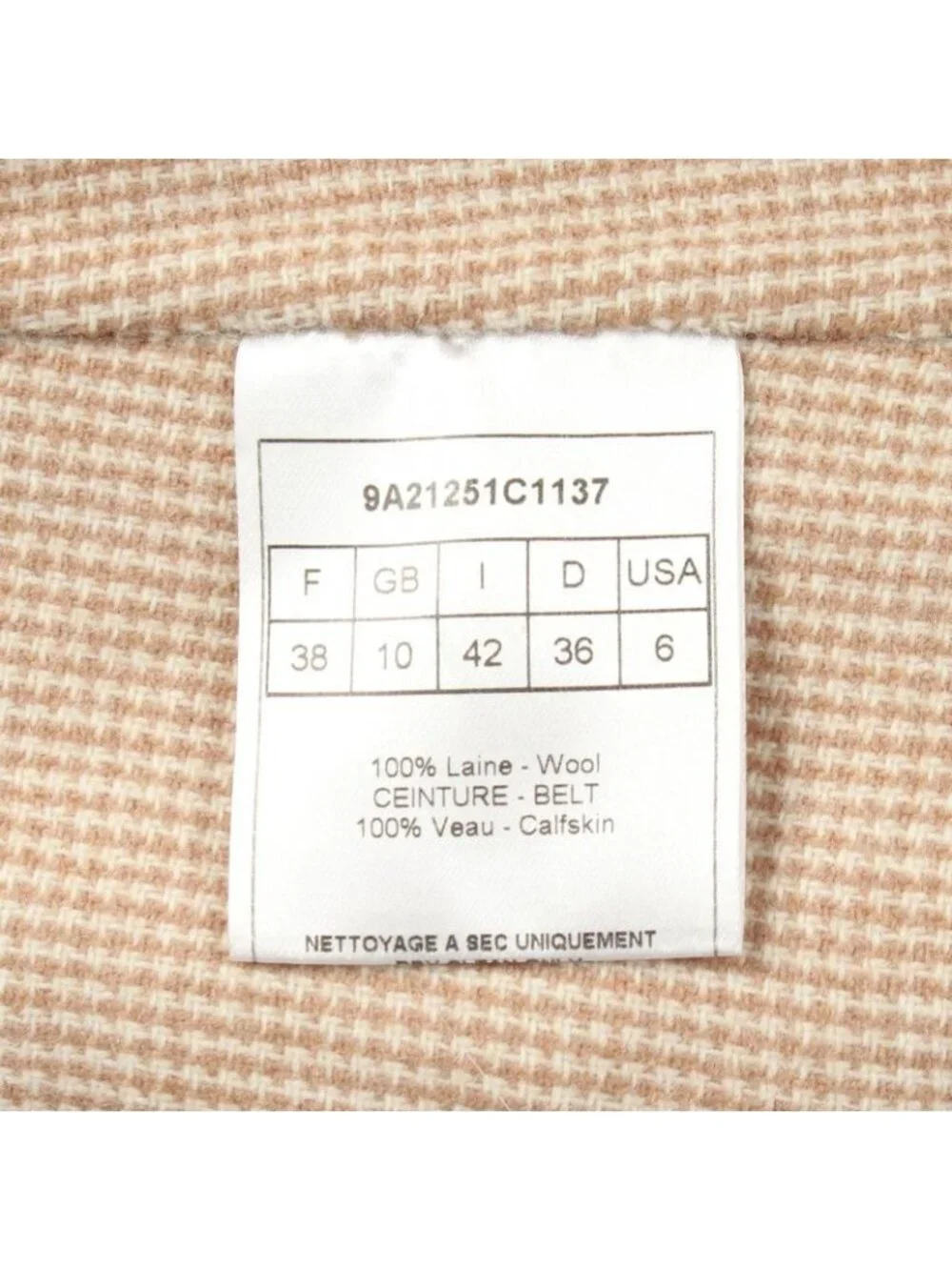 Dior Suit Jacket Beige Wool Set